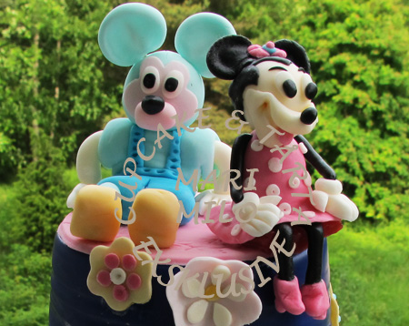 Mickey och Minnie sugarpasta figurer