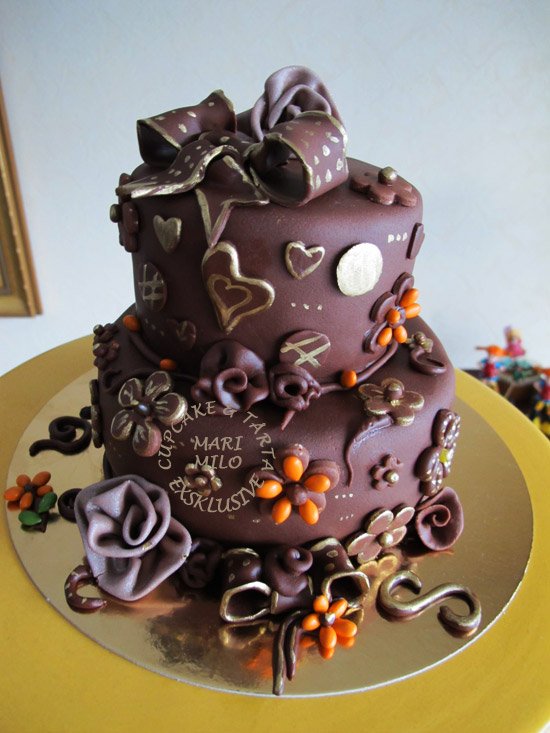 Choklad bröllopstårta