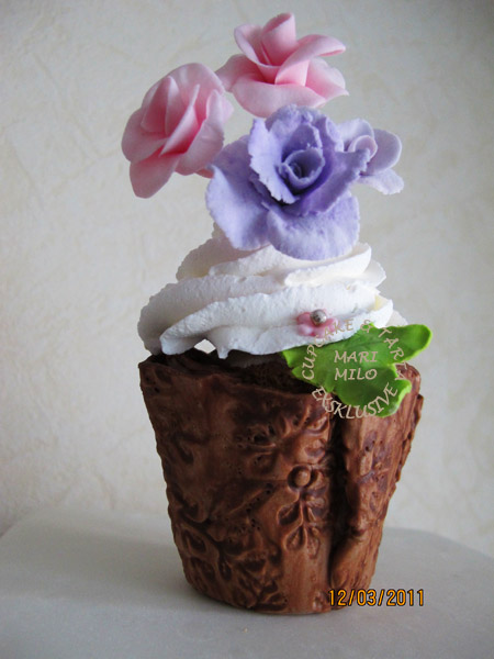 Cupcake i chokladpasta formar