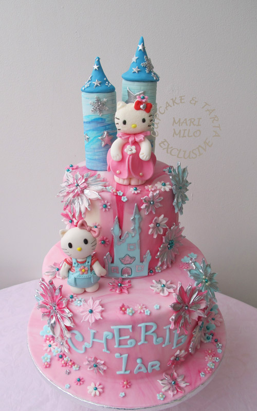Prinsesslott Hello Kitty tårta