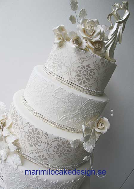 Bröllopstårta vit