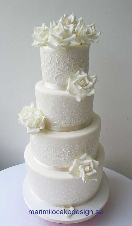 Bröllopstårta vit
